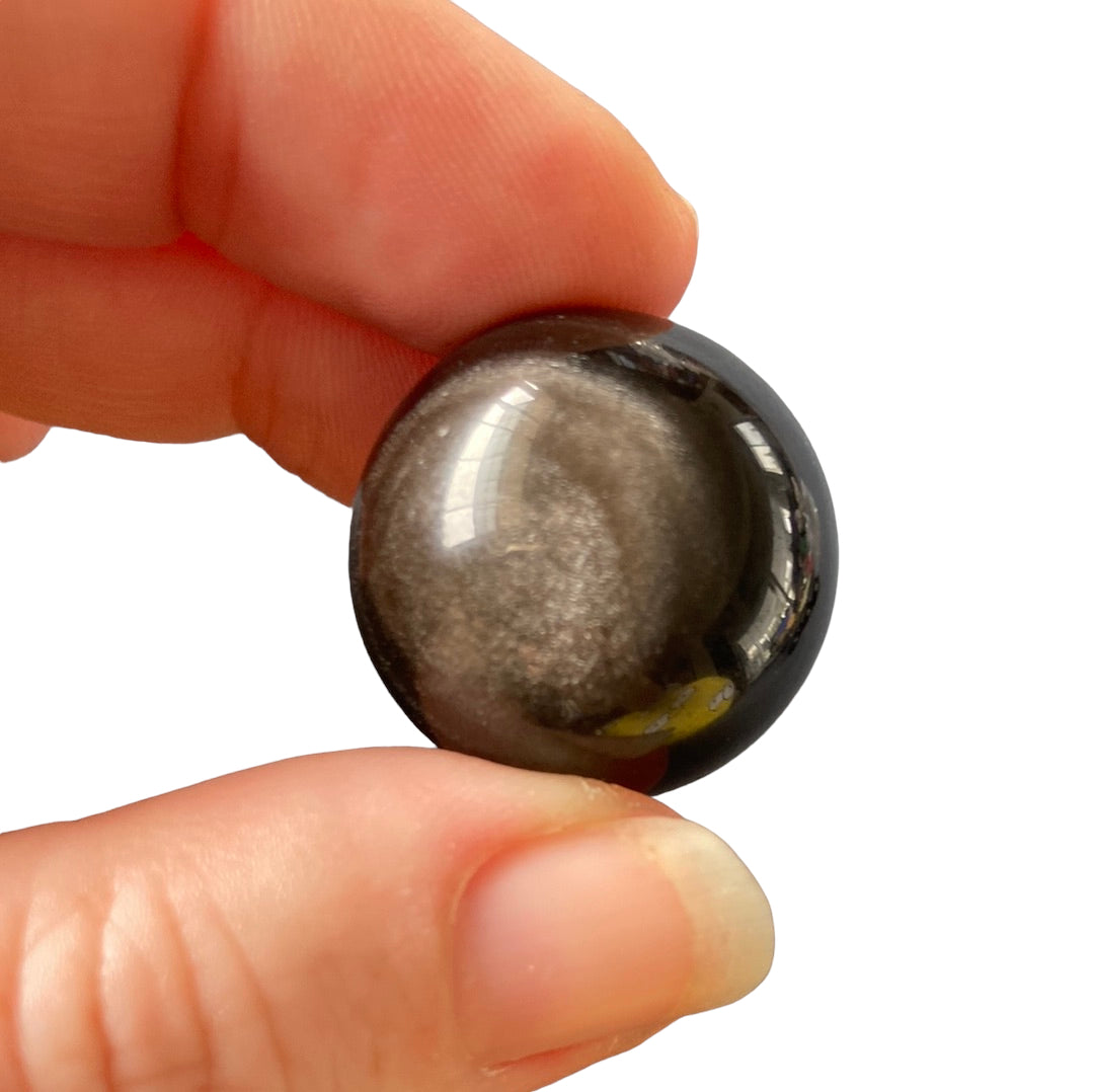 25mm Silversheen Obsidian Sphere