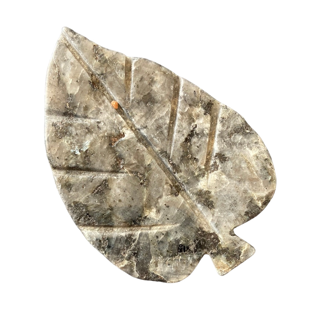 93g Larvikite Leaf