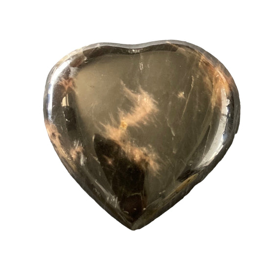 55g Black Moonstone Heart