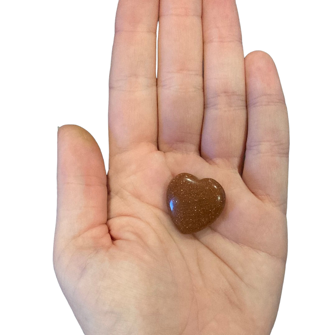 20-25mm Goldstone Heart