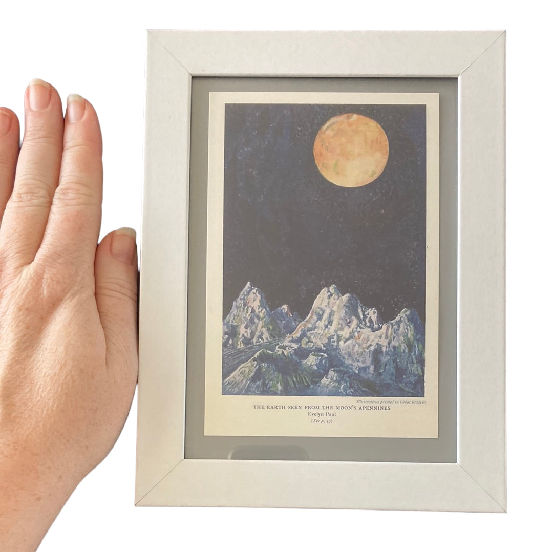 Framed Vintage Art-The Earth from the Moon CHECK