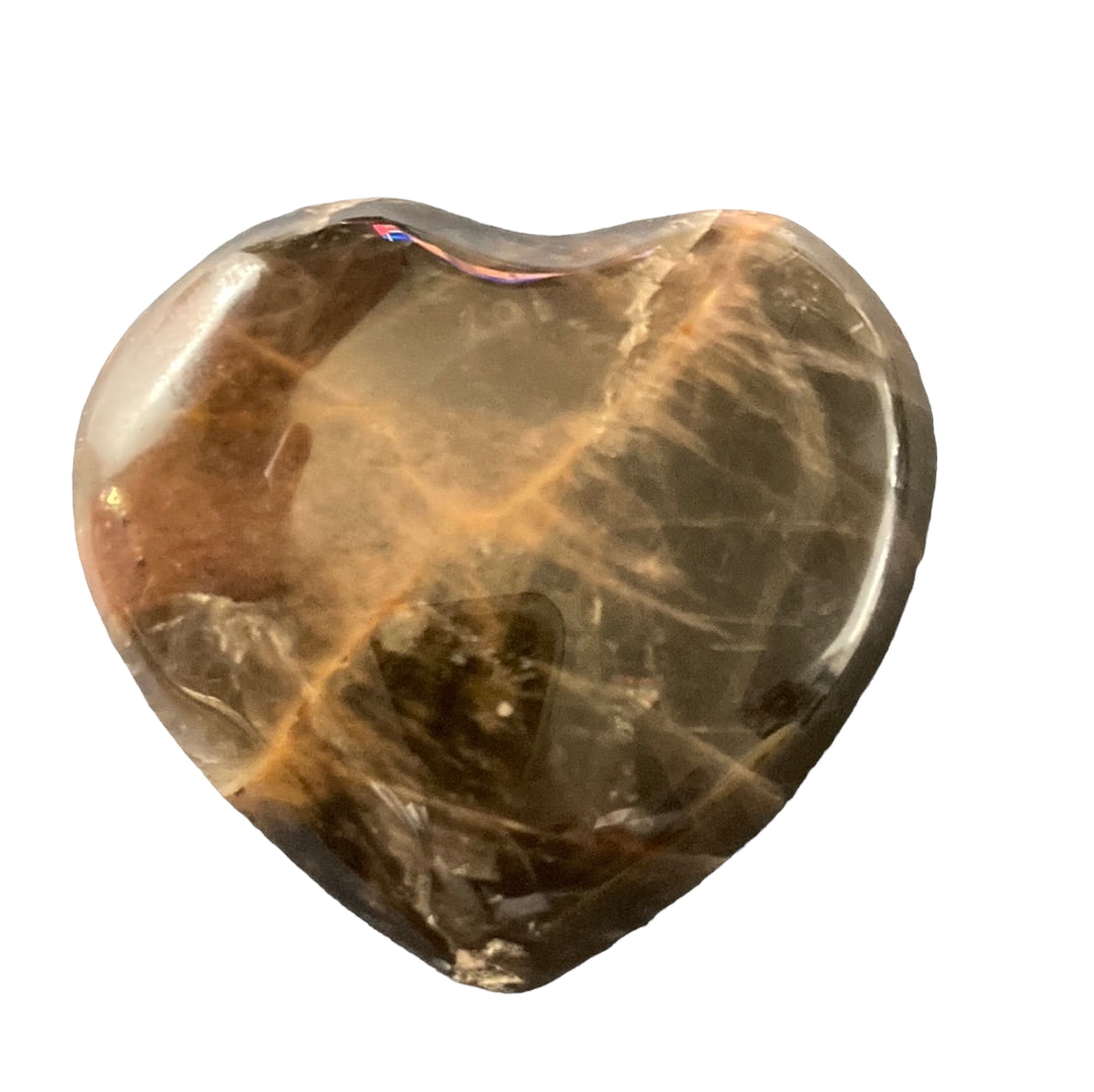 75g Black Moonstone Heart