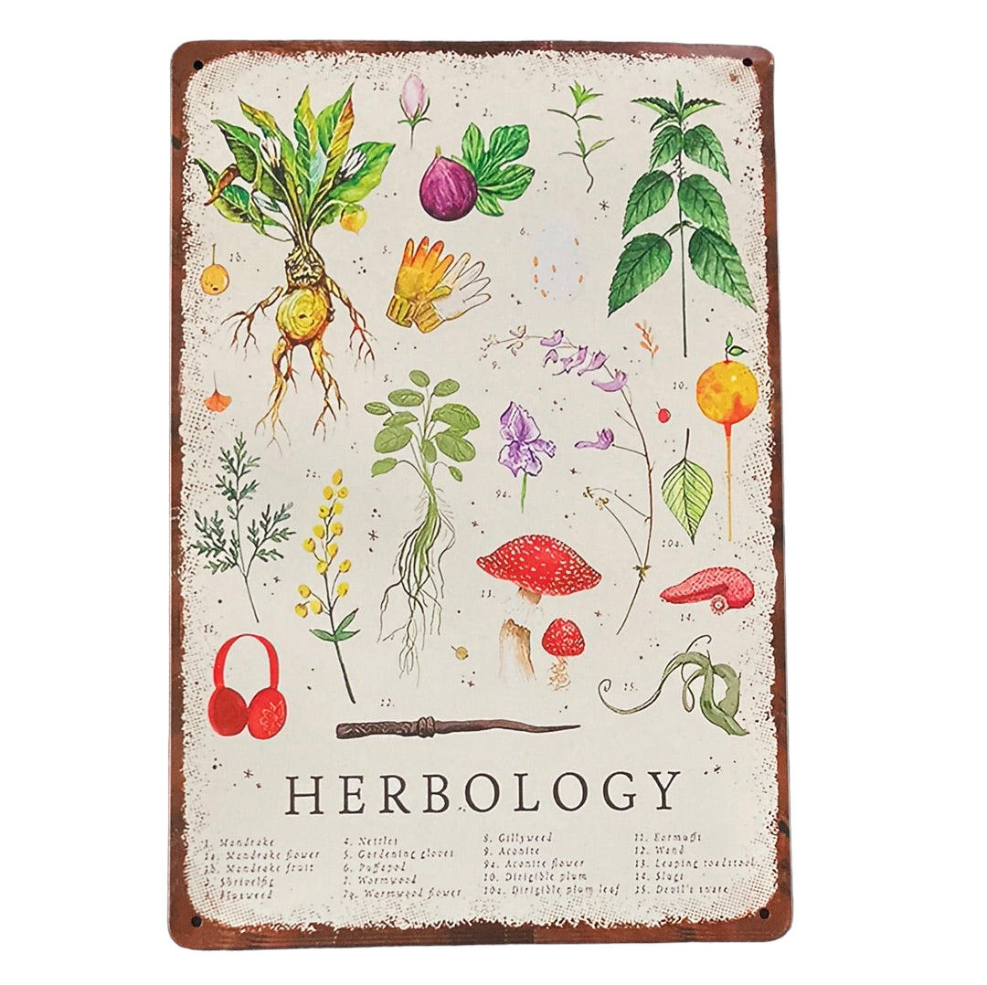 Herbology Metal Wall Art