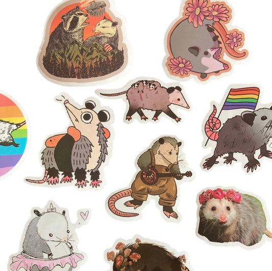 Opossum 10pc Bag of Stickers