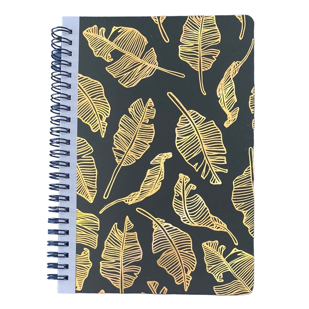 Black with Gold Leaf Notebook