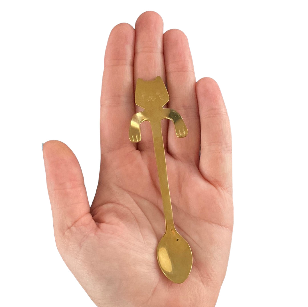 Gold Cat Spoon