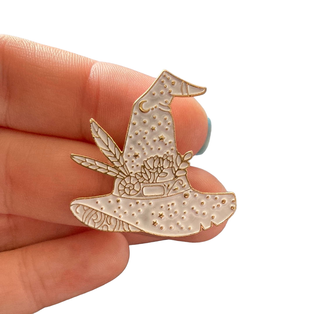 White Witches Hat Badge
