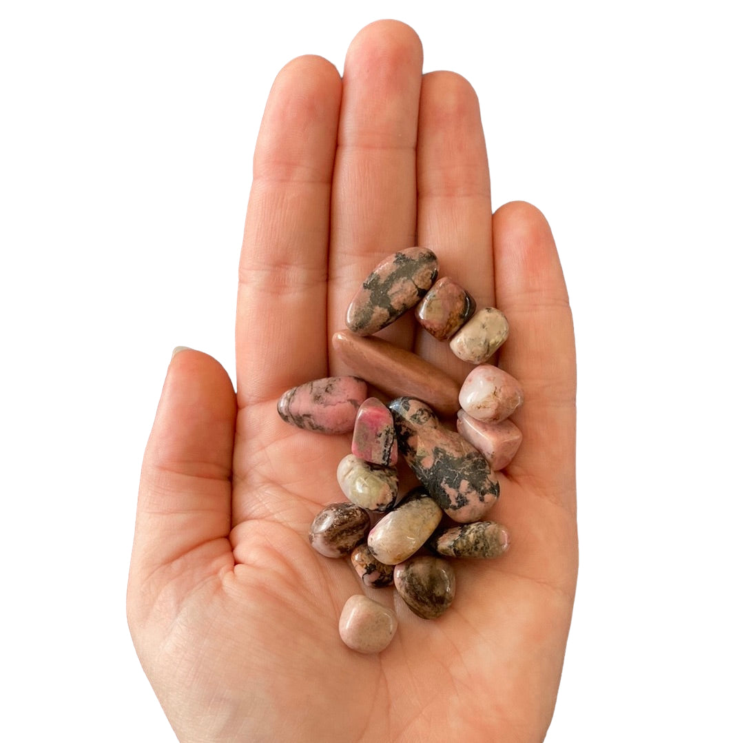 60g Rhodonite Bag of Pebbles