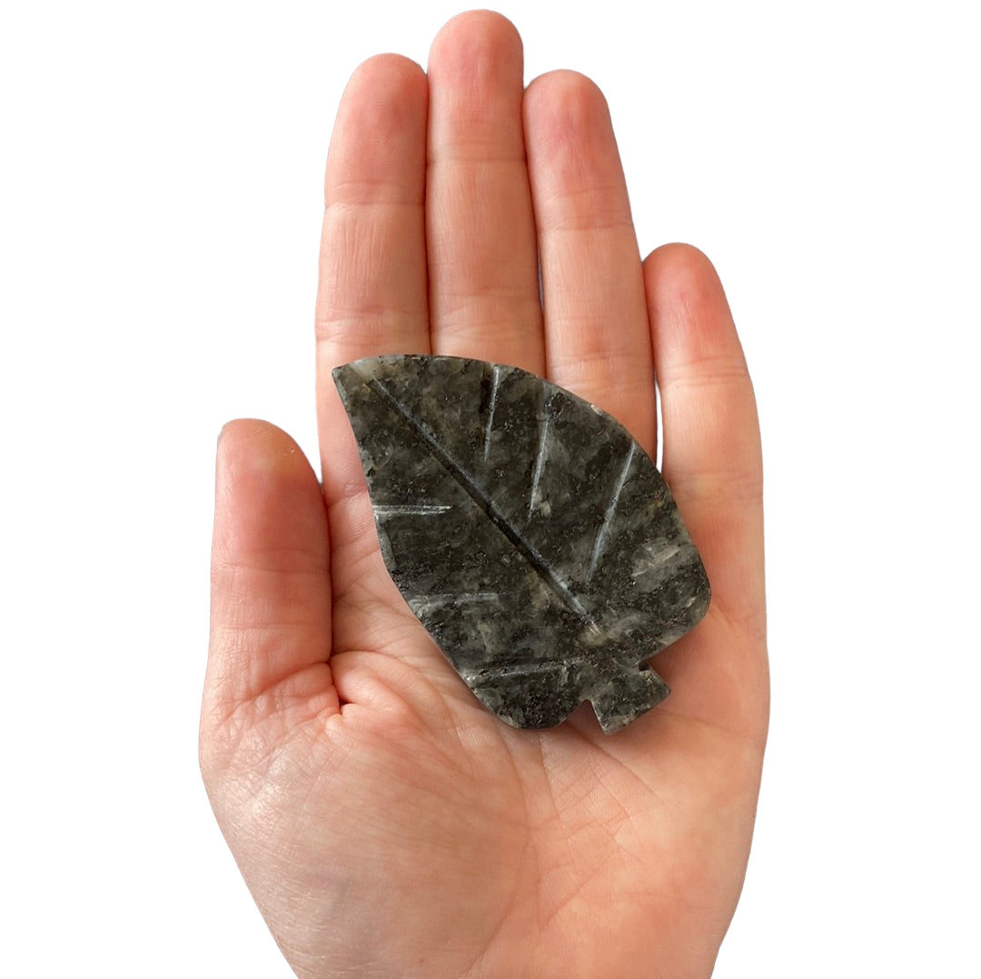 86g Larvikite Leaf