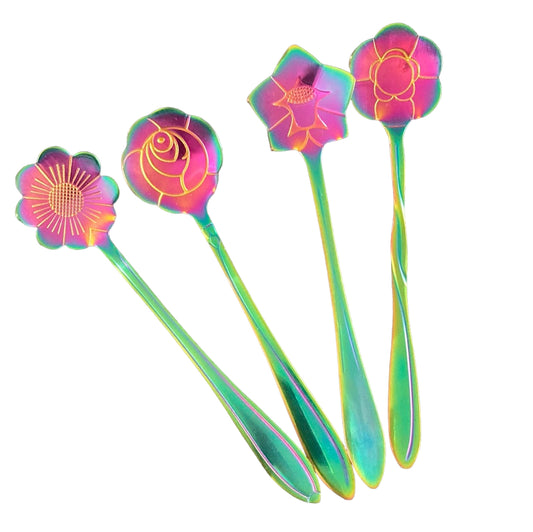 Irridescent Flower Spoon