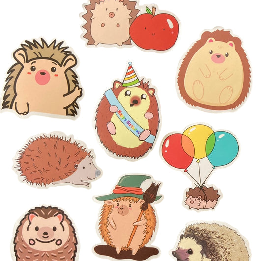 Hedgehog 10pc Bag of Stickers