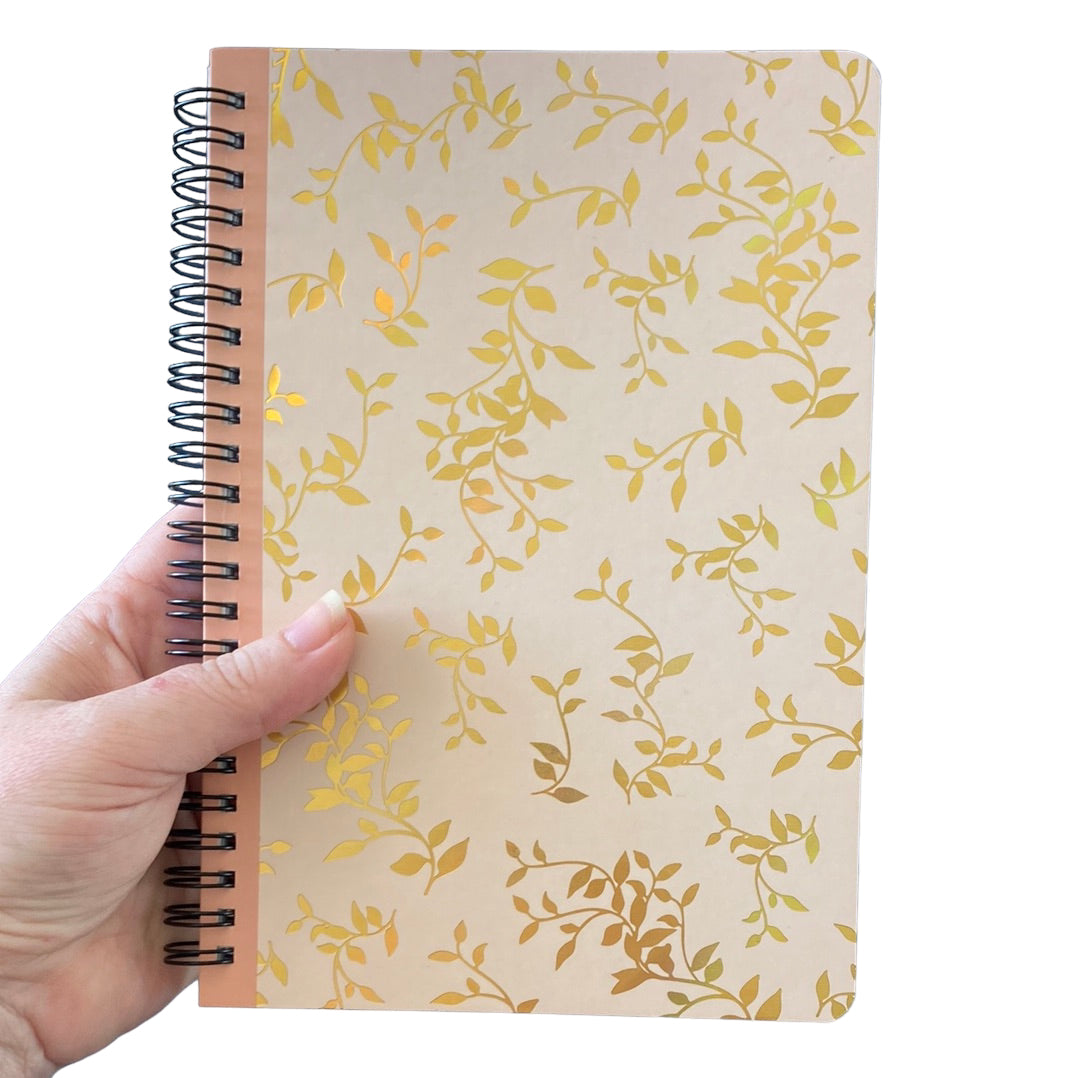 Pink with Gold leaf Notebook