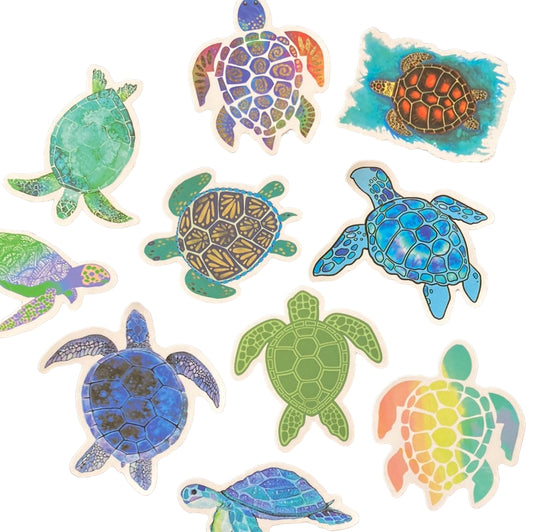 Colourful Turtle 10pc Bag of Stickers