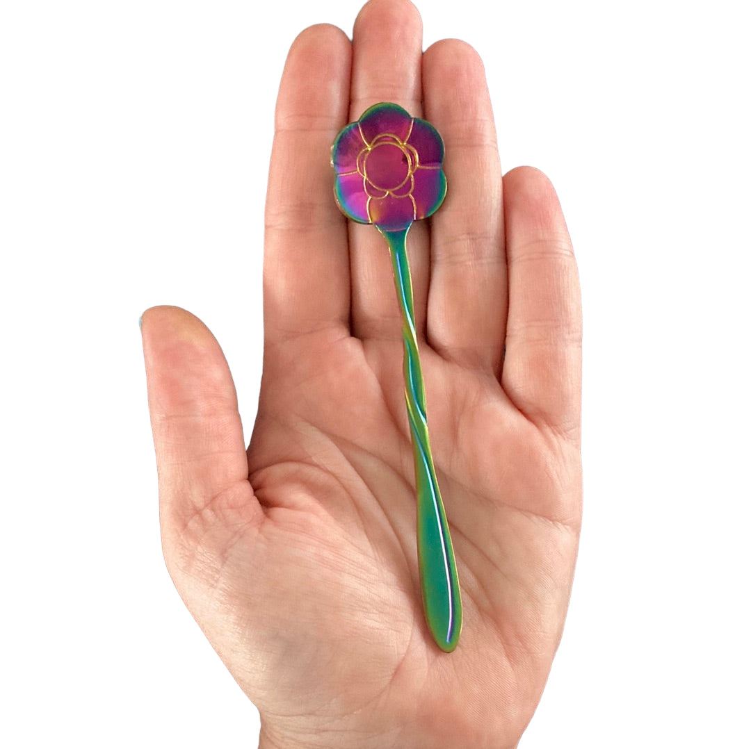 Irridescent Flower Spoon