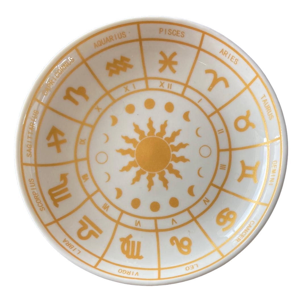 White Horoscope Plate
