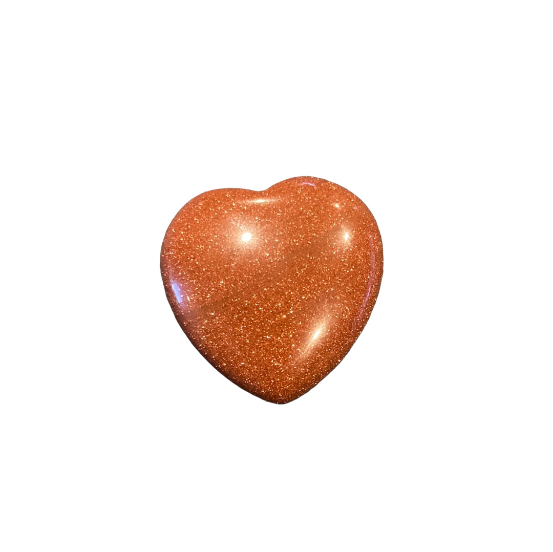 20-25mm Goldstone Heart