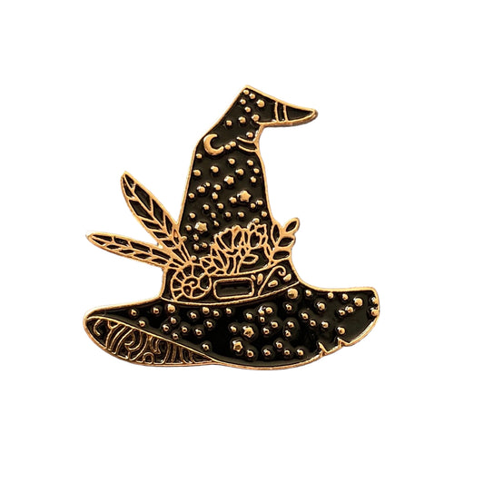 Black Witches Hat Badge