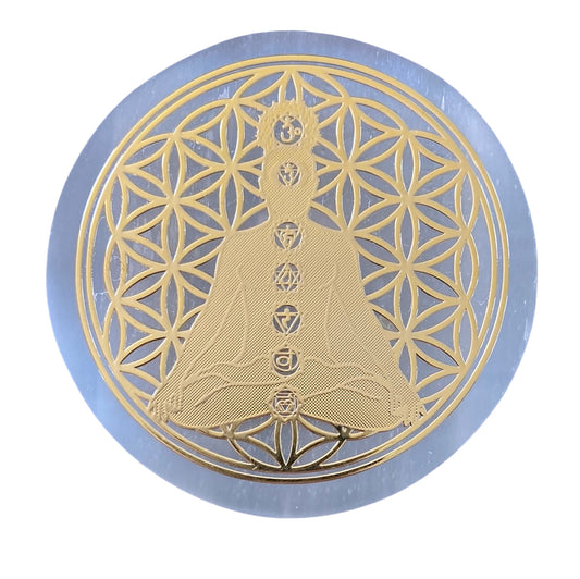 Satin Spar Chakra Disk