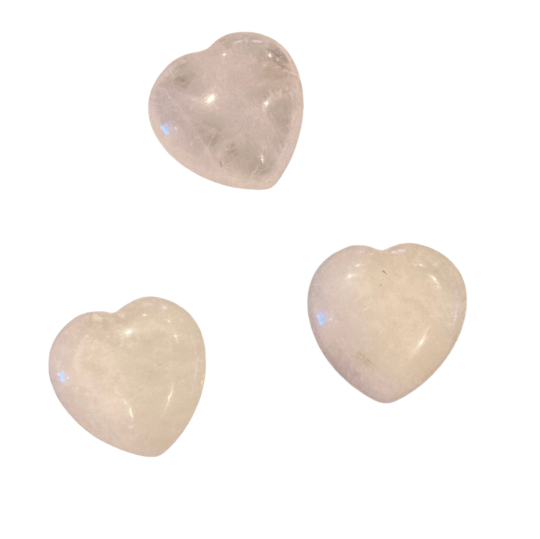 20-25mm Clear Quartz Puff Heart