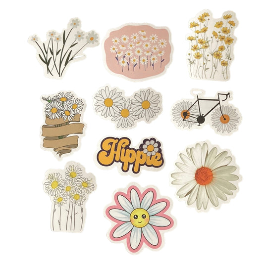 Mixed Daisy 10pc Bag of Stickers