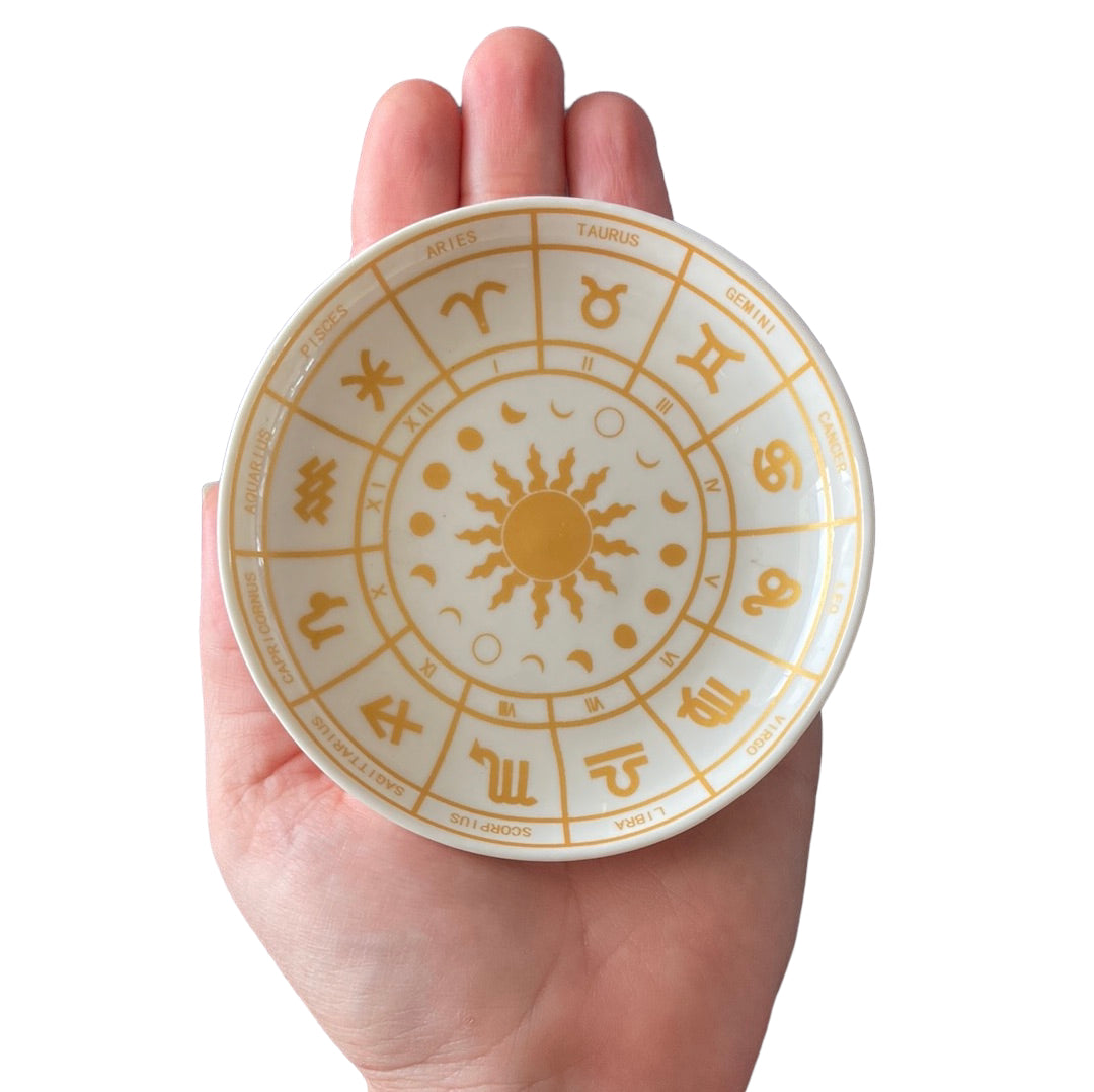 White Horoscope Plate