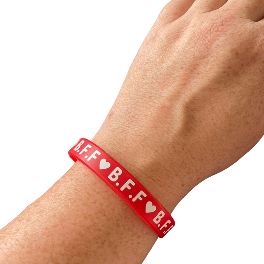 “BFF” Valentines Day Silicone Bracelet
