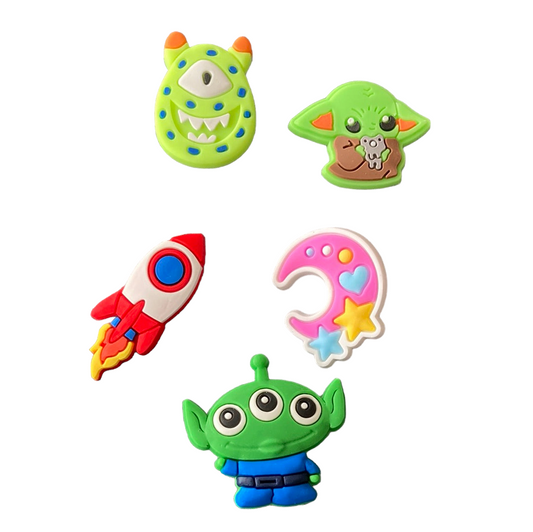 Space Monsters 5pc Bag of Shoe Charms