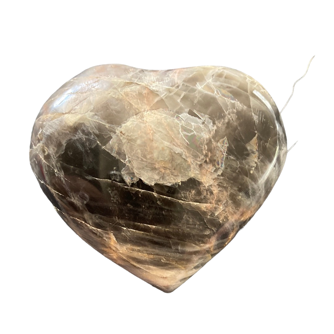 74g Black Moonstone Heart