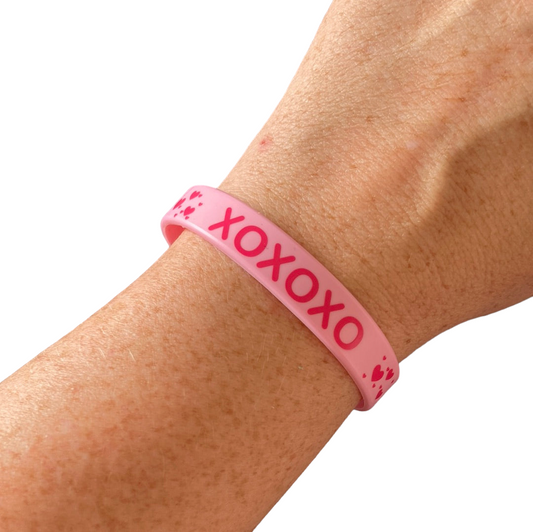 “XOXOXO” Valentines Day Silicone Bracelet