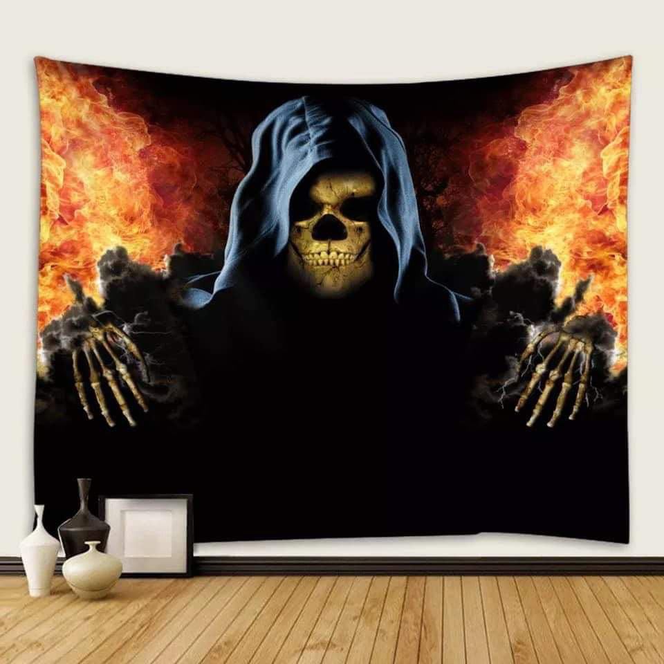 Grim Reaper large tapestry