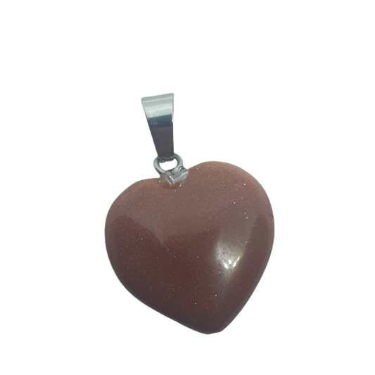 Goldstone Heart Pendant-crystal-pendant-for-necklace-nz