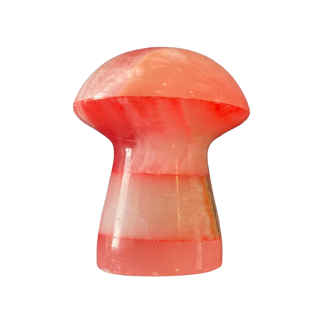 68g Dyed Red Onyx Mushroom