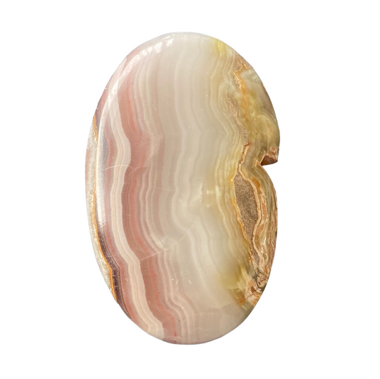 98g Pink Banded Onyx Palm Stone