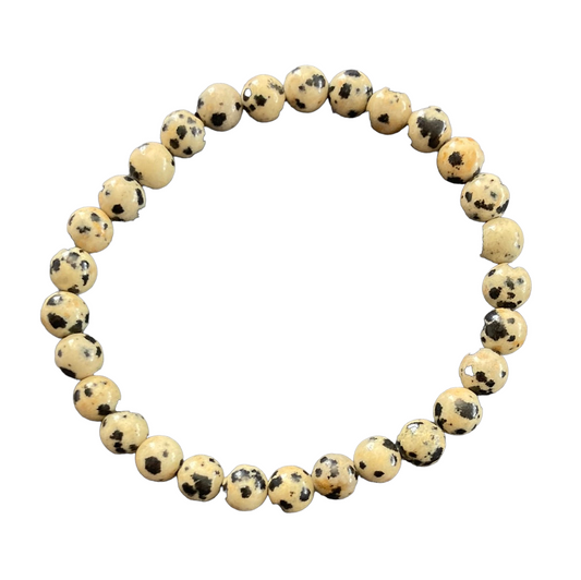 6mm Dalmatian Jasper Bracelet