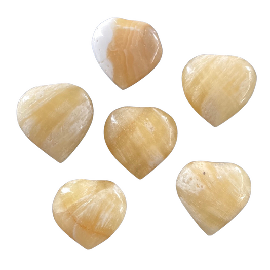 20g Orange Calcite Heart
