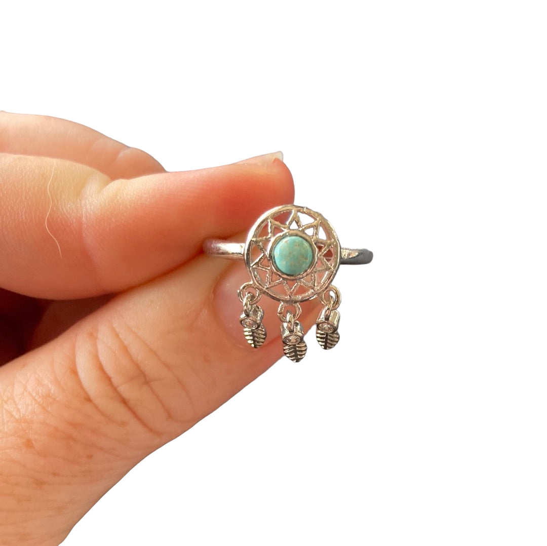 Turquoise Dreamcatcher Ring