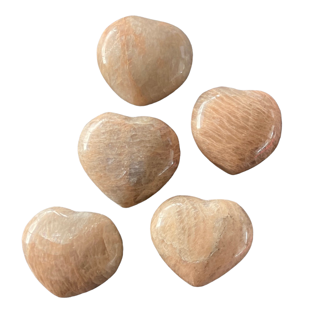 30-35g Peach Moonstone Heart