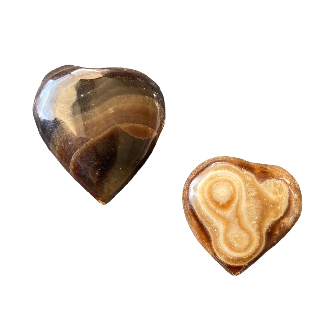 8g Chocolate Calcite Heart
