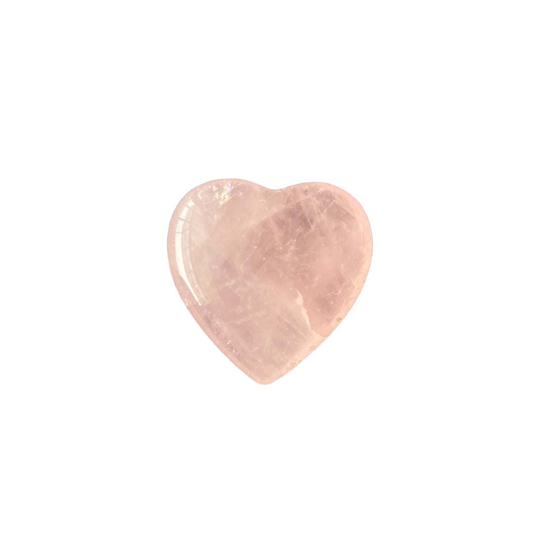 20mm Rose Quartz Flat Heart