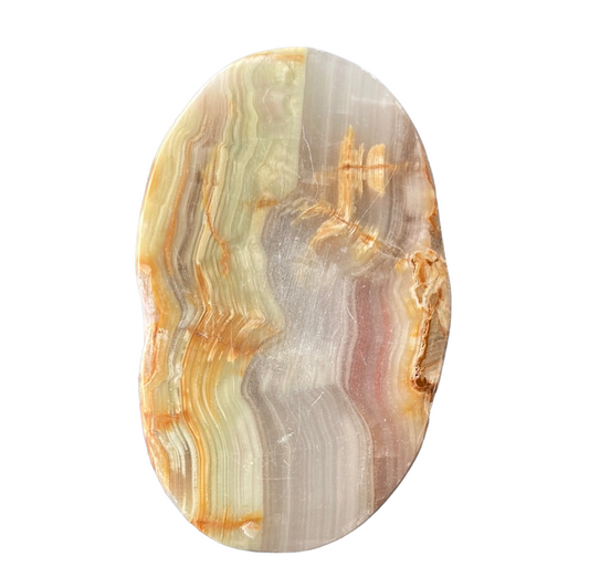 81g Pink Banded Onyx Palm Stone