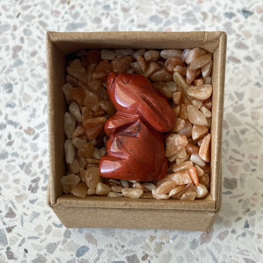 Red Jasper bunny gift box