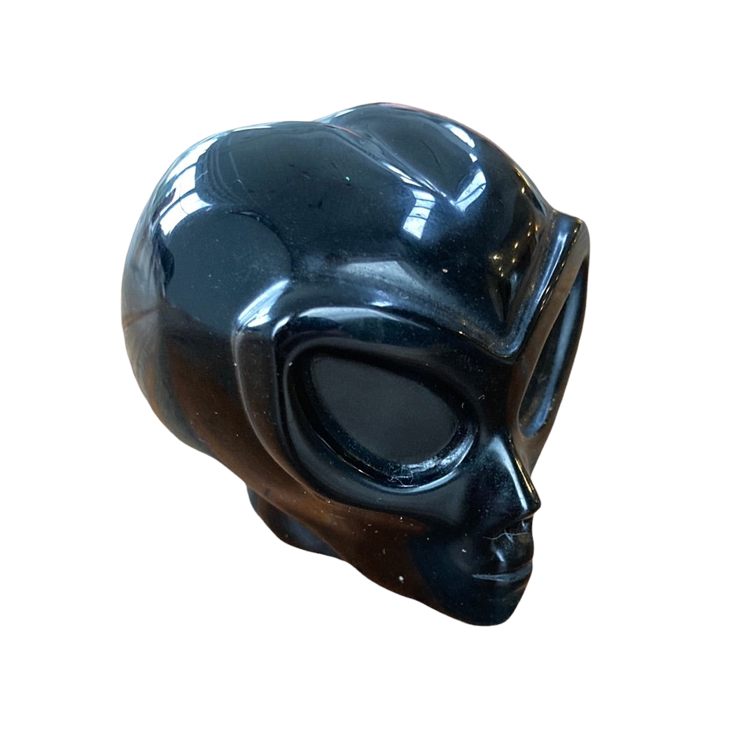 142g Black Obsidian Alien head