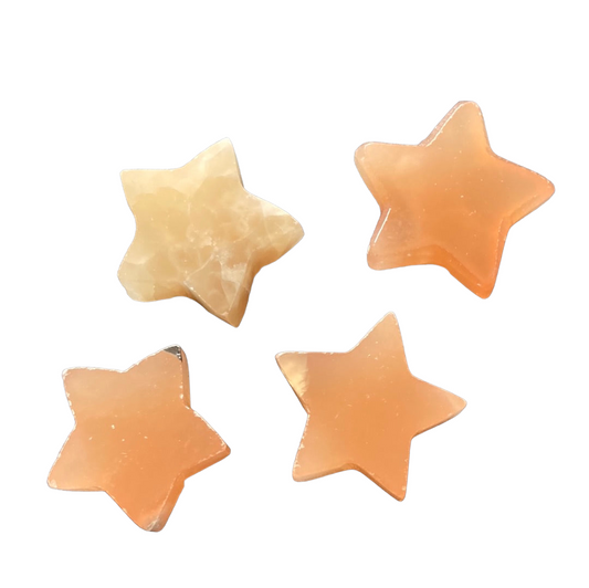 Honey Calcite Star