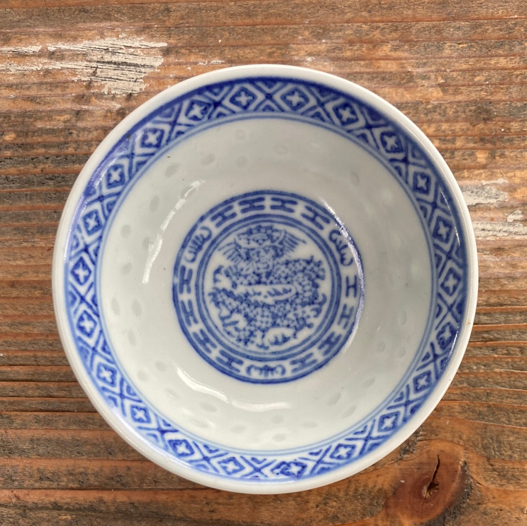 Small blue & white trinket bowl