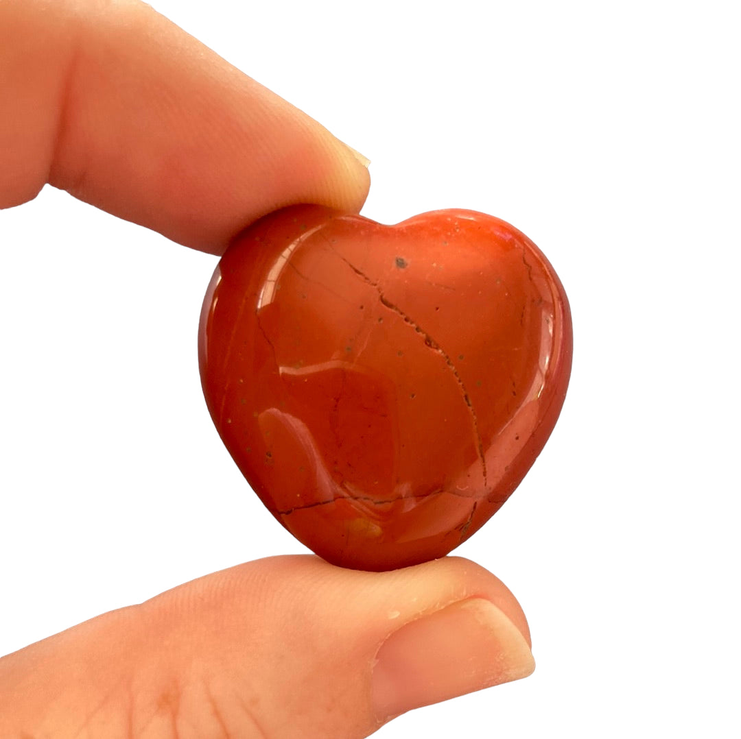 30mm Red Jasper Heart