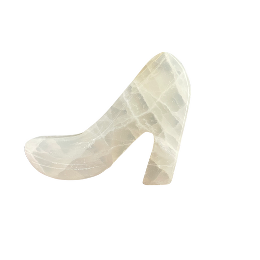 White Calcite Heel Carving