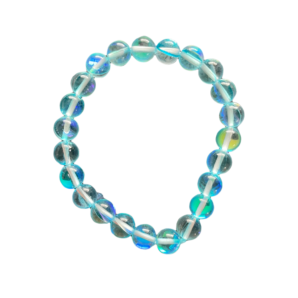 Blue Aura Opalite 8mm stretch bracelet