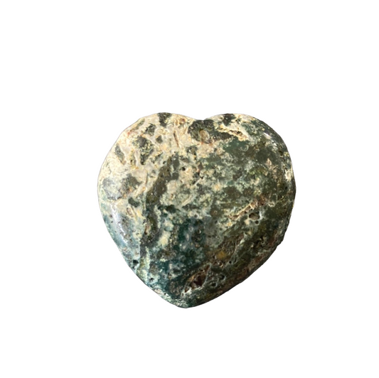 13g Moss Agate Heart