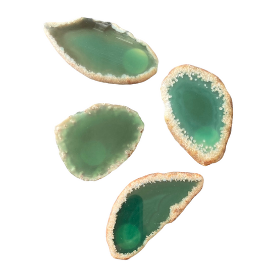 $7 Green Dyed Agate Slice