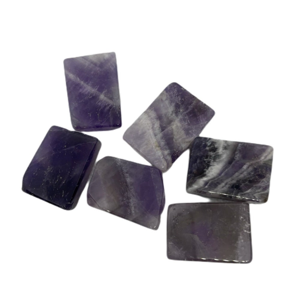6pc Amethyst Squares-amethyst-crystal-nz